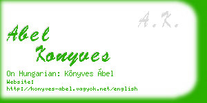 abel konyves business card